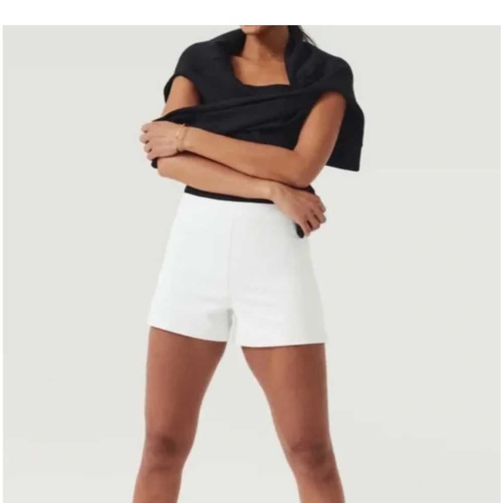SPANX High Waist White Women's Shorts